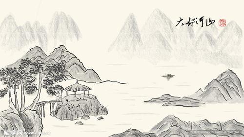 国画山水画图片大全,探寻传统国画之美