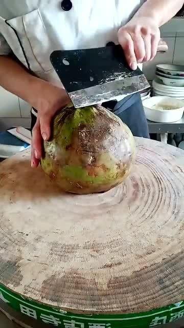 切椰子视频,汁水四溅，切椰子视频带你感受热带风情