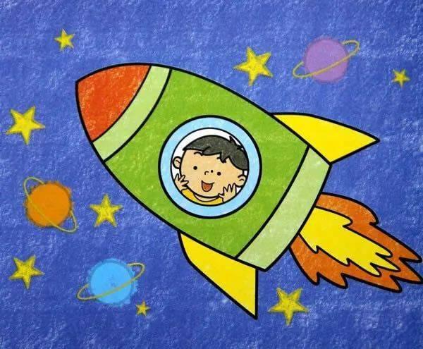 太空简笔画图片大全,简笔画中的宇宙奥秘探索