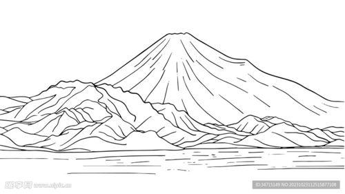 山水画图片大全简笔画,简笔画中的自然诗意